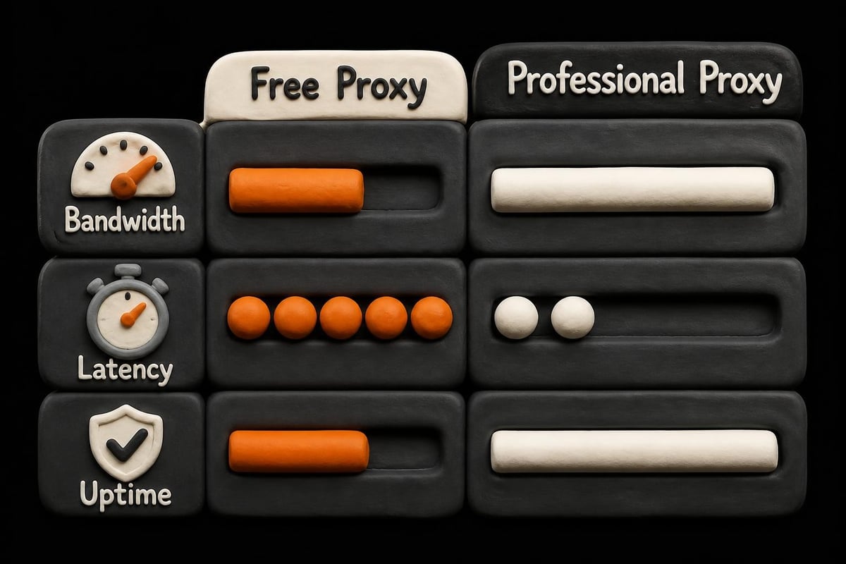 Free vs paid proxy performance