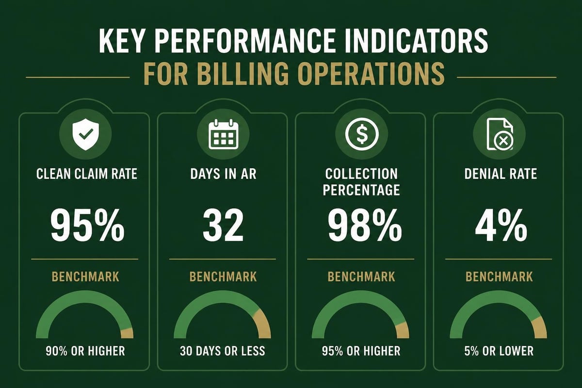 Medical billing metrics dashboard