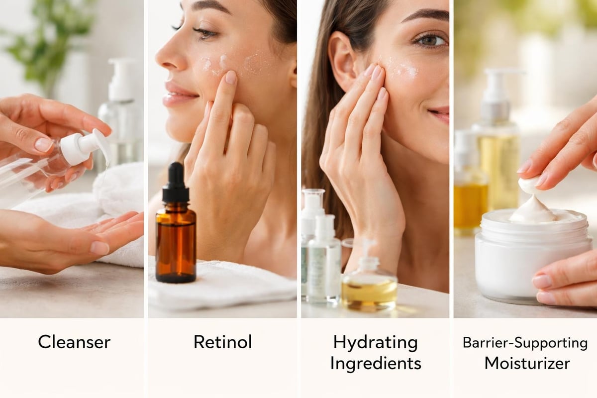 Retinol skincare layering