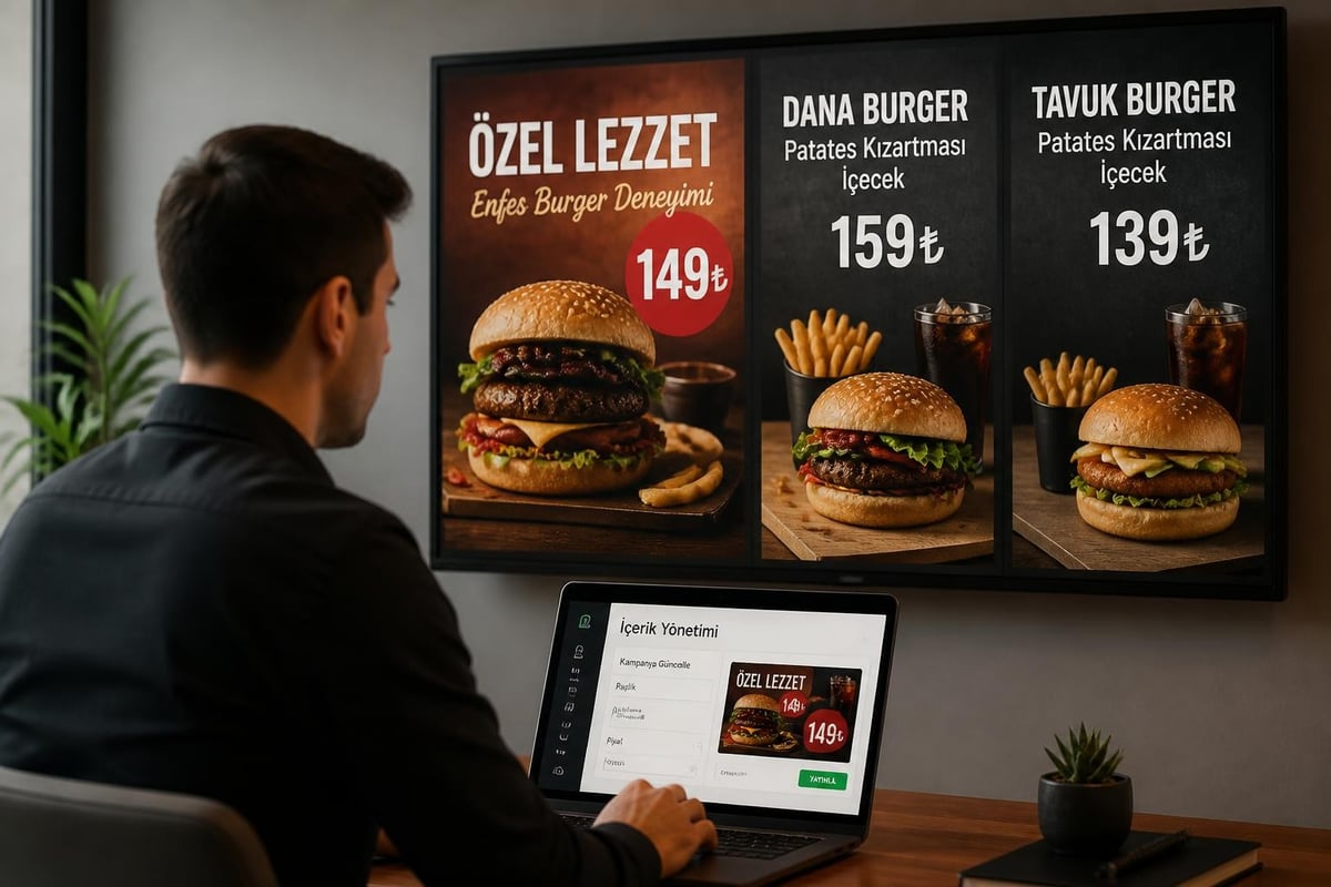 Dijital menu tabela sistemi
