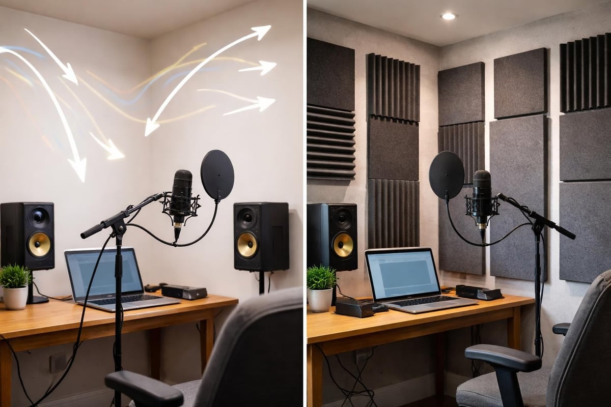 Room acoustics for podcasting