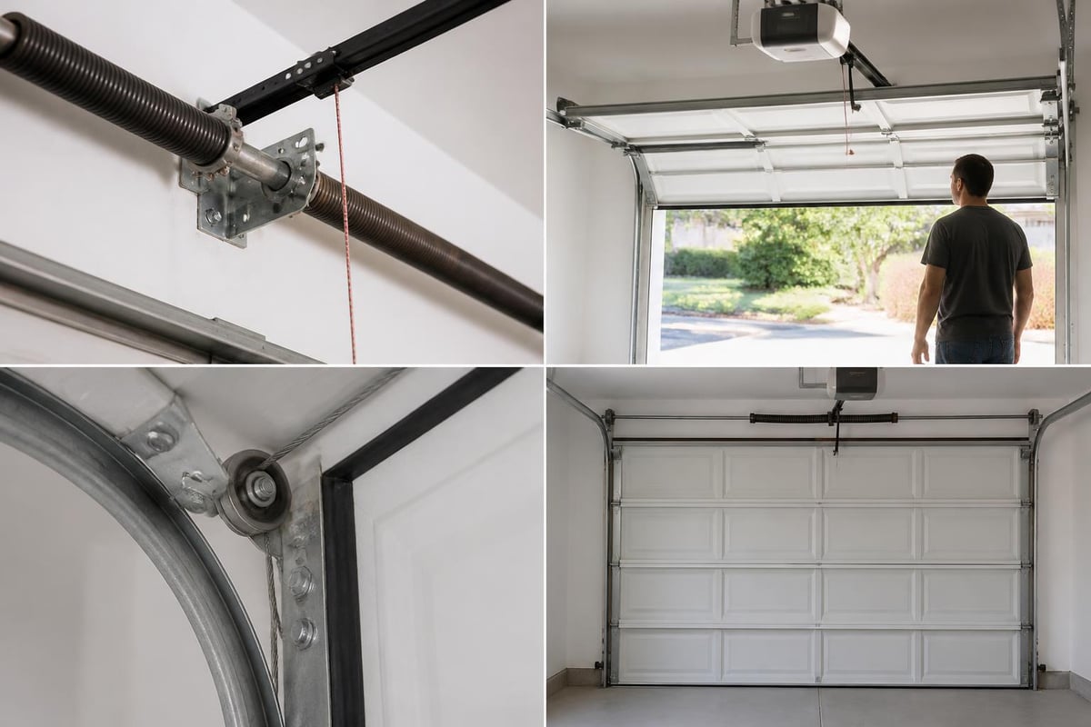 Garage door component interaction