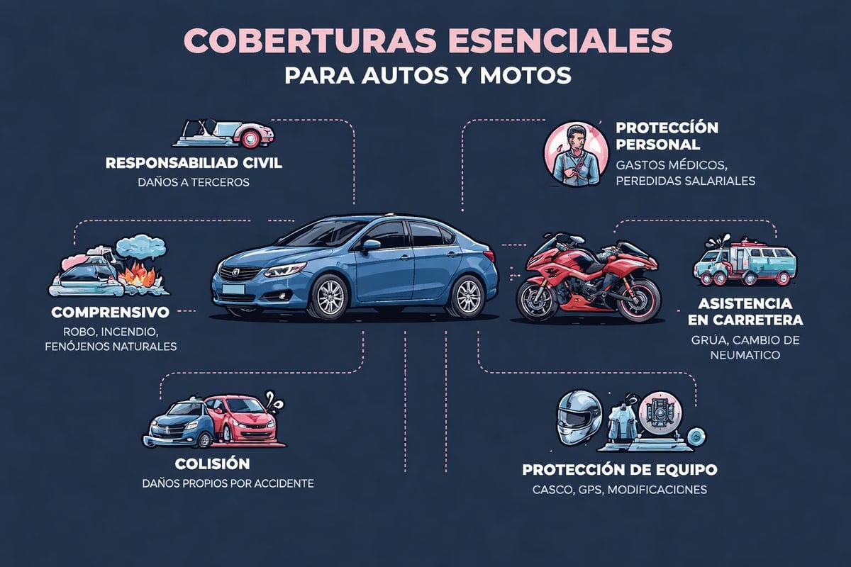 Seguro coche y moto: Guía completa para 2026 2 Coberturas de seguros de vehículos
