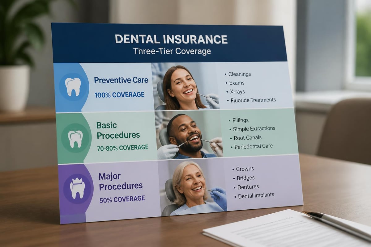 Dental insurance coverage tiers