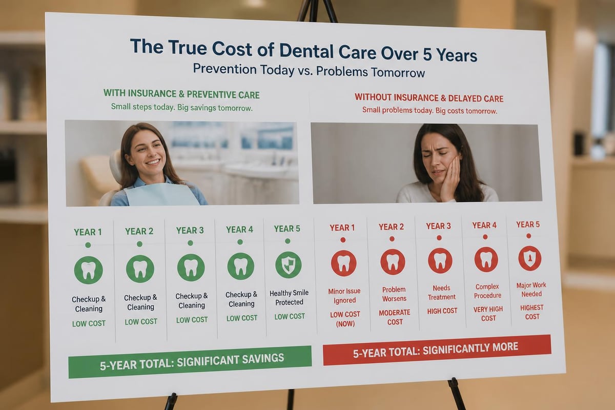 Long-term dental cost comparison