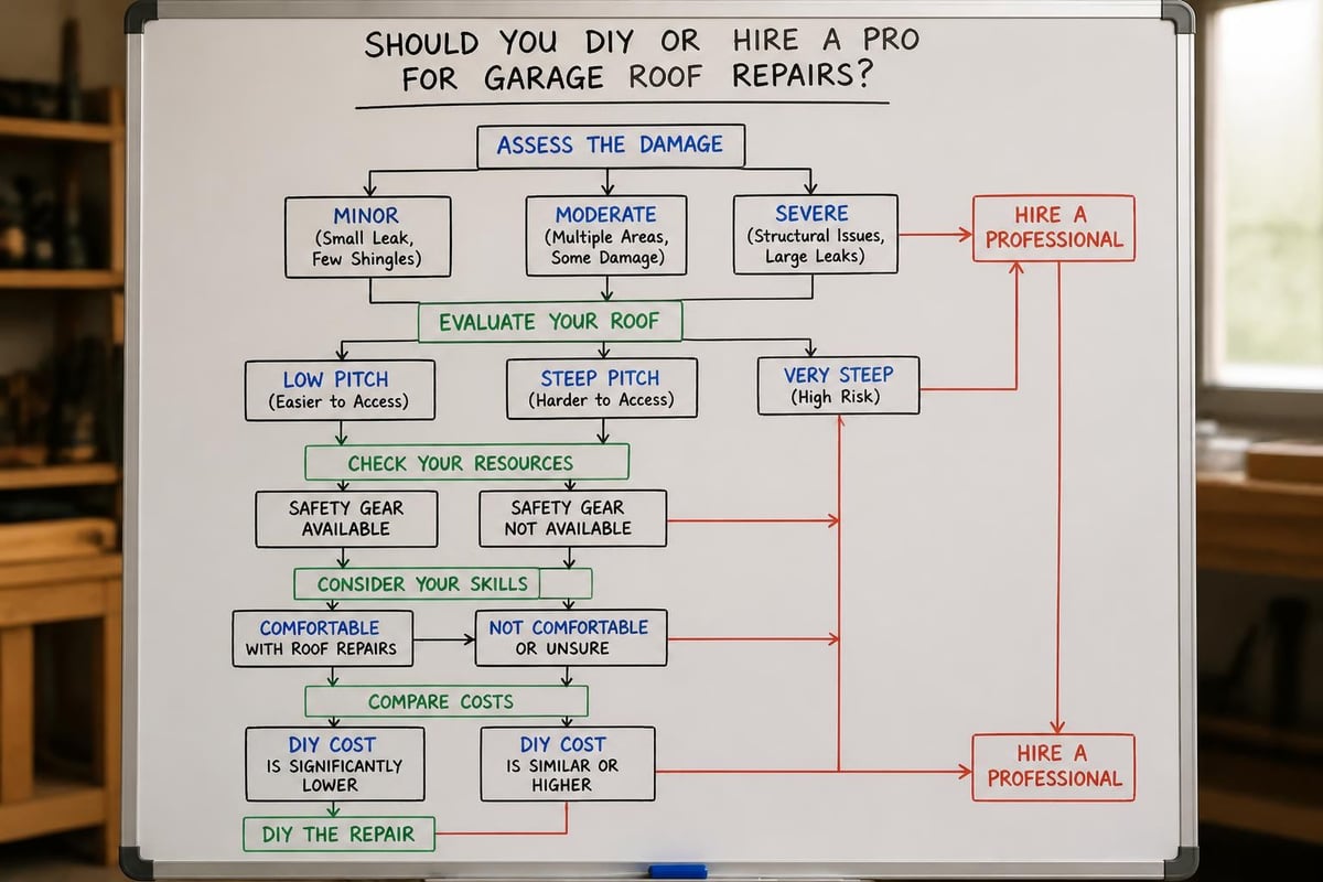 DIY versus professional roof repair decision tree