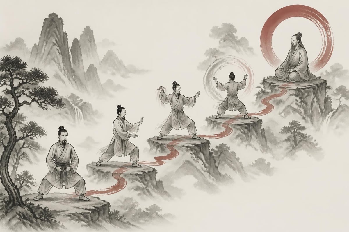 Beginning tao tai chi practice steps