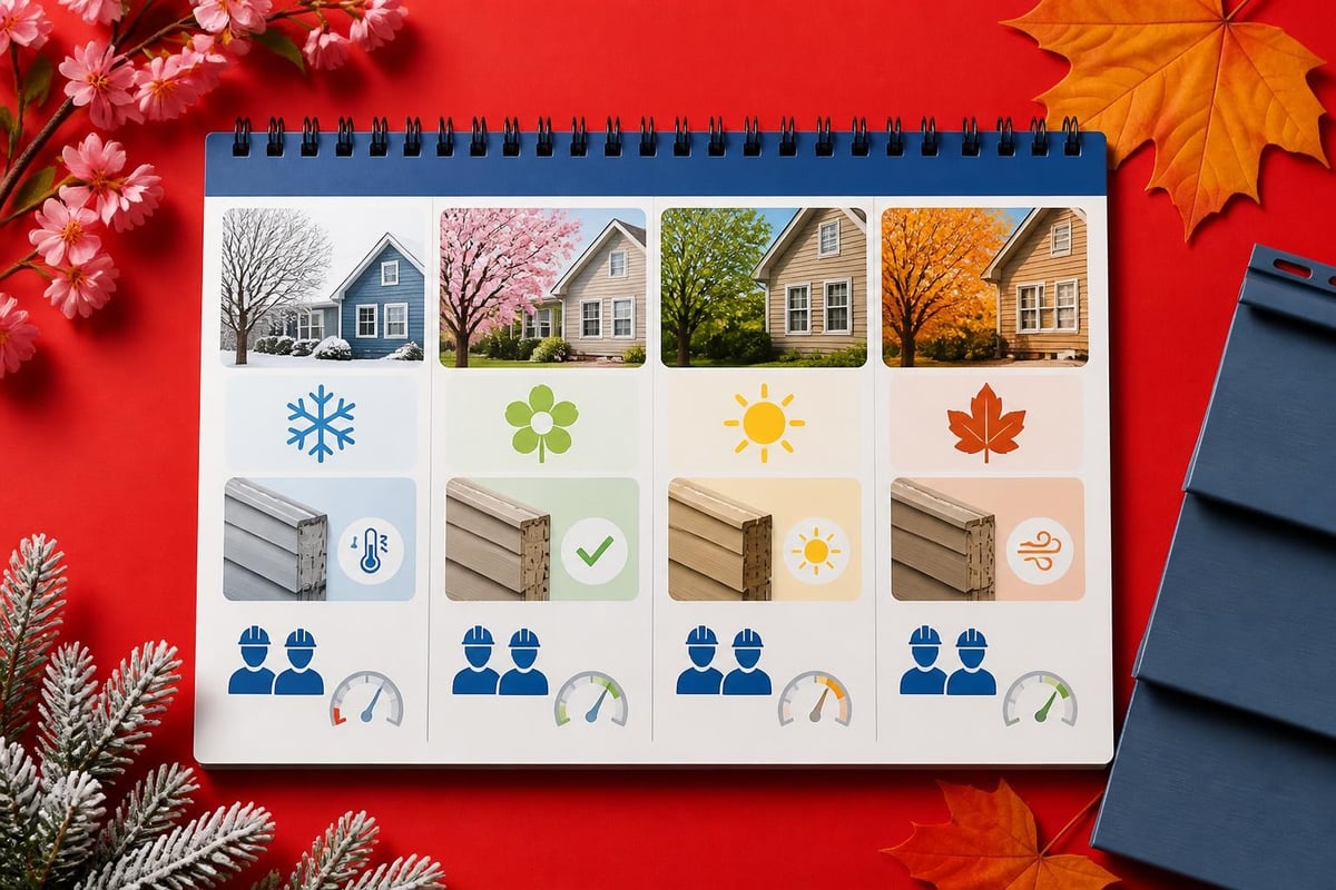 Seasonal timeline for siding repair projects