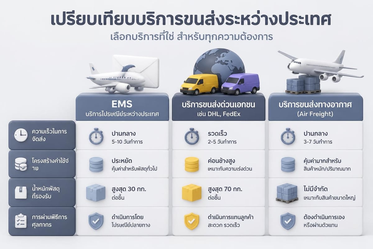 EMS vs Courier comparison