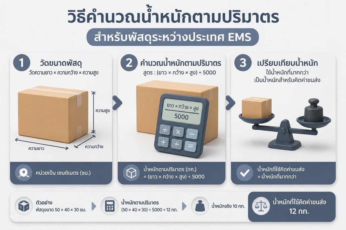 Volume weight calculation