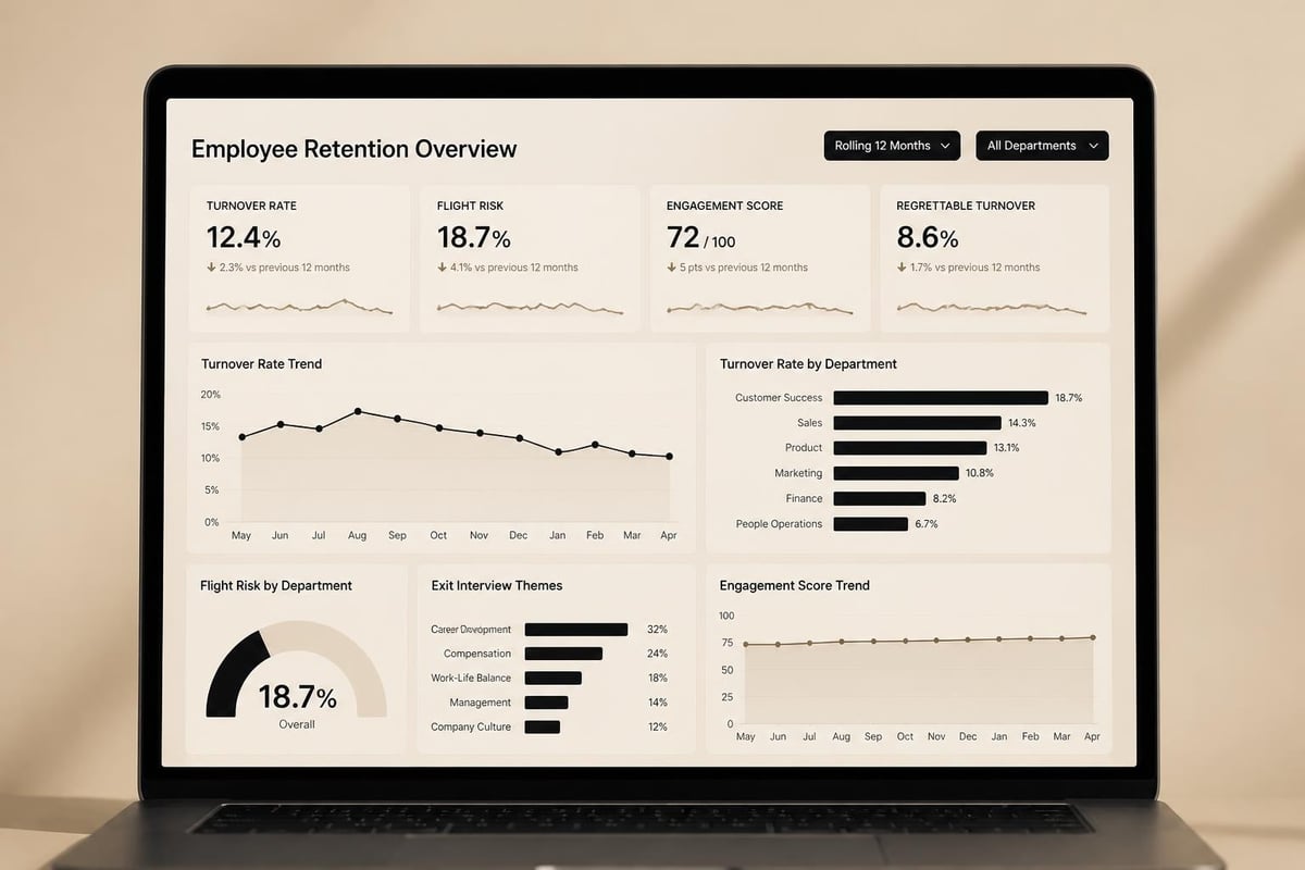 Retention analytics dashboard