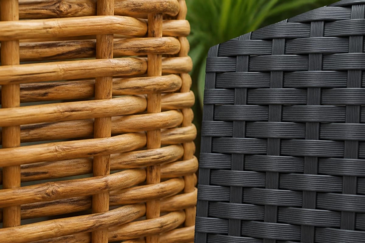 Natural versus synthetic rattan comparison