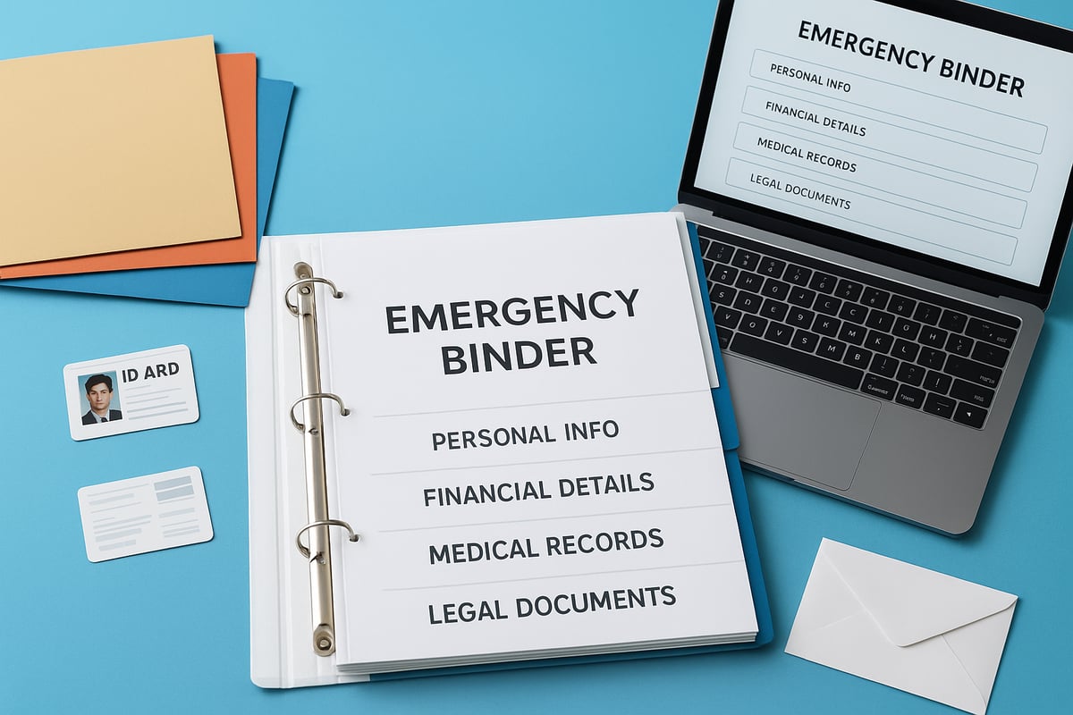 Core Sections of an Emergency Binder Template