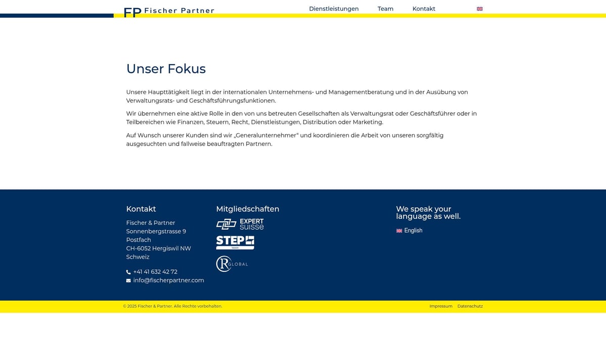 7 Top Berner Anwälte für Ihren Erfolg 2025 - Kanzlei Fischer & Partner AG