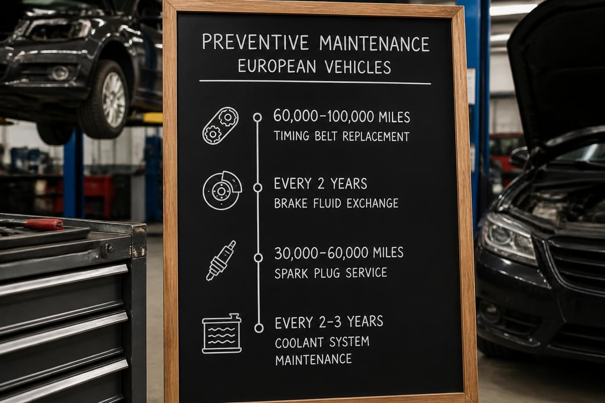 European car maintenance intervals
