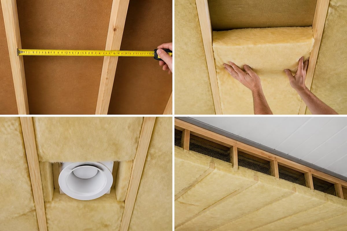 Ceiling insulation installation steps