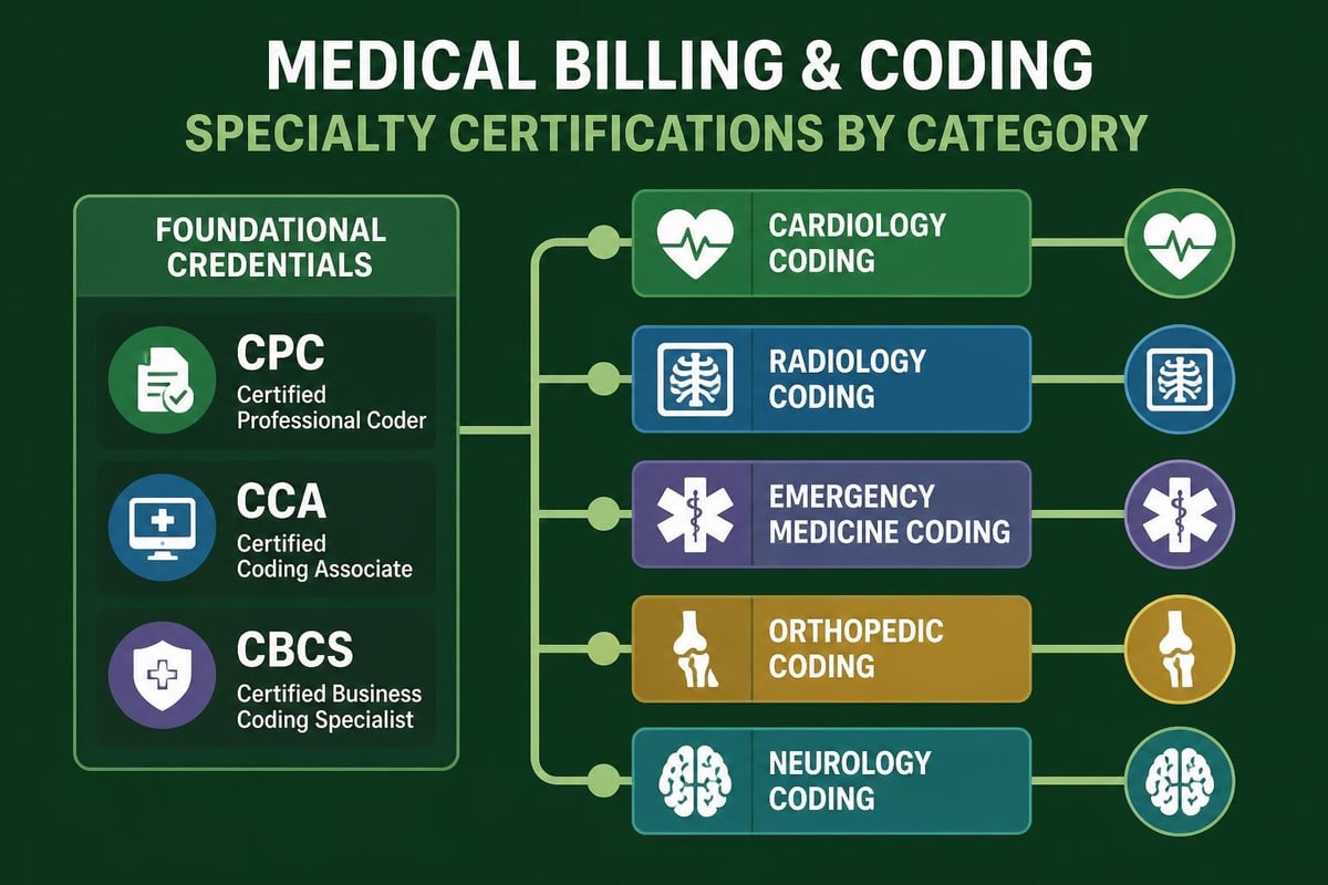 Specialty certification categories