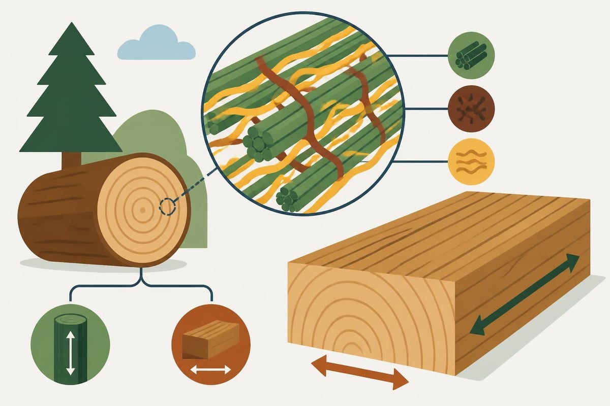 Timber cellular structure layers