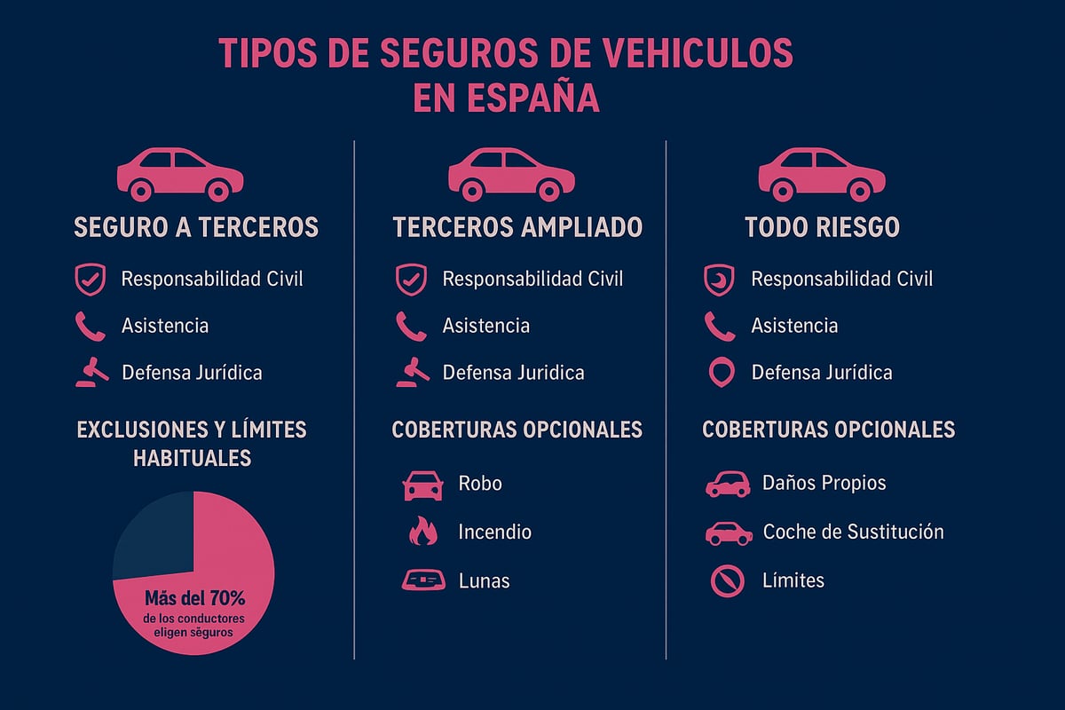 Tipos de seguros de veh&iacute;culos y coberturas principales