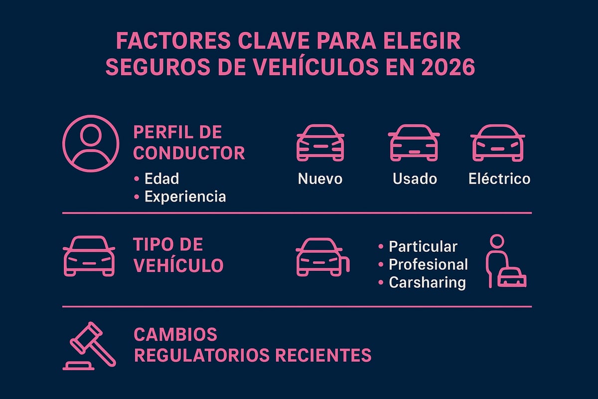 Factores clave para elegir un seguro de veh&iacute;culo en 2026