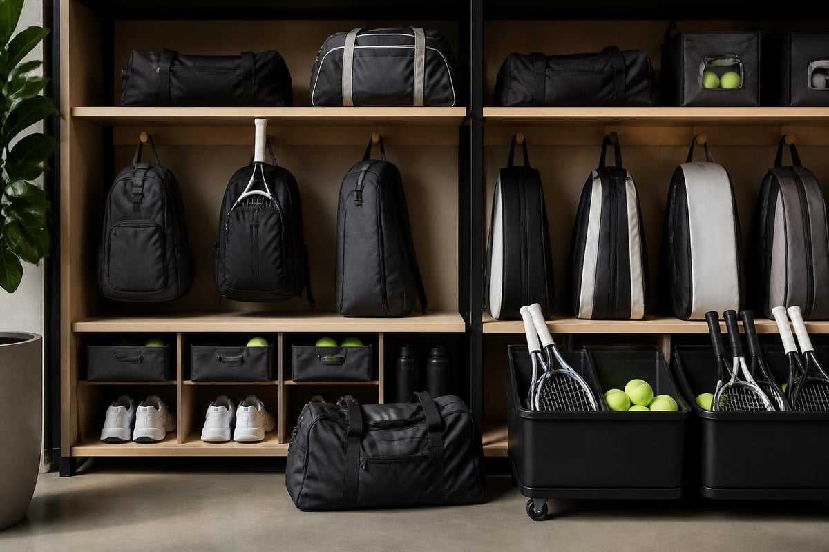 Tennis bag organization