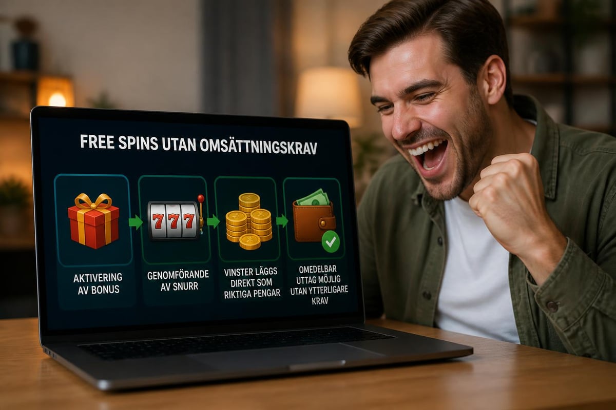 Free Spins Utan Omsättningskrav 2026 - Guide & Jämförelse 2 Free spins utan omsättningskrav process