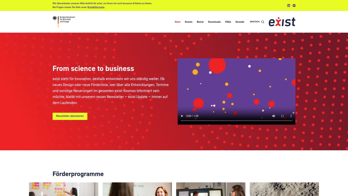 7 Startup Fördermittel 2026: Die Besten Zuschüsse im Überblick - 2. EXIST-Gründerstipendium