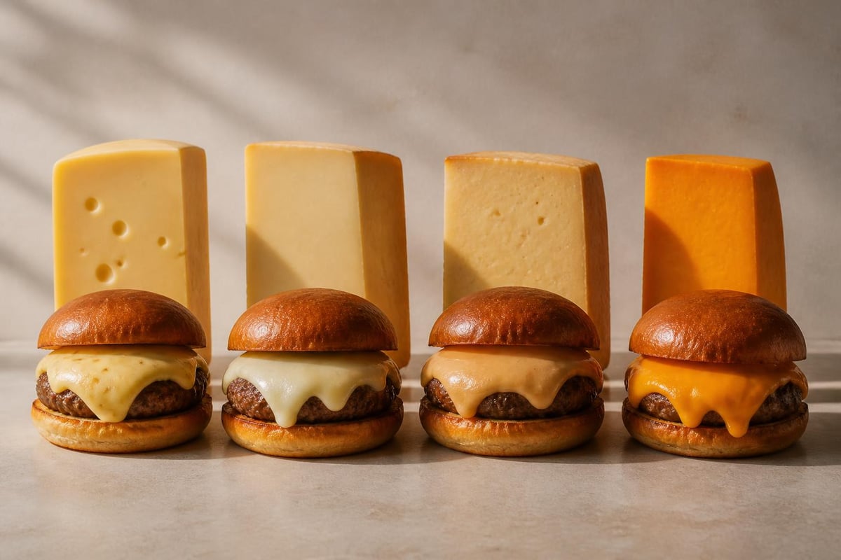 Burger mit schmelzendem Käse