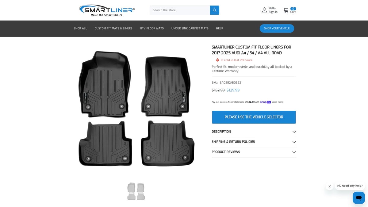 Top 7 Floor Mats For Audi Owners in 2025 - SMARTLINER Custom Fit Floor Liners For 2017-2025 Audi A4/S4/A4 All-Road
