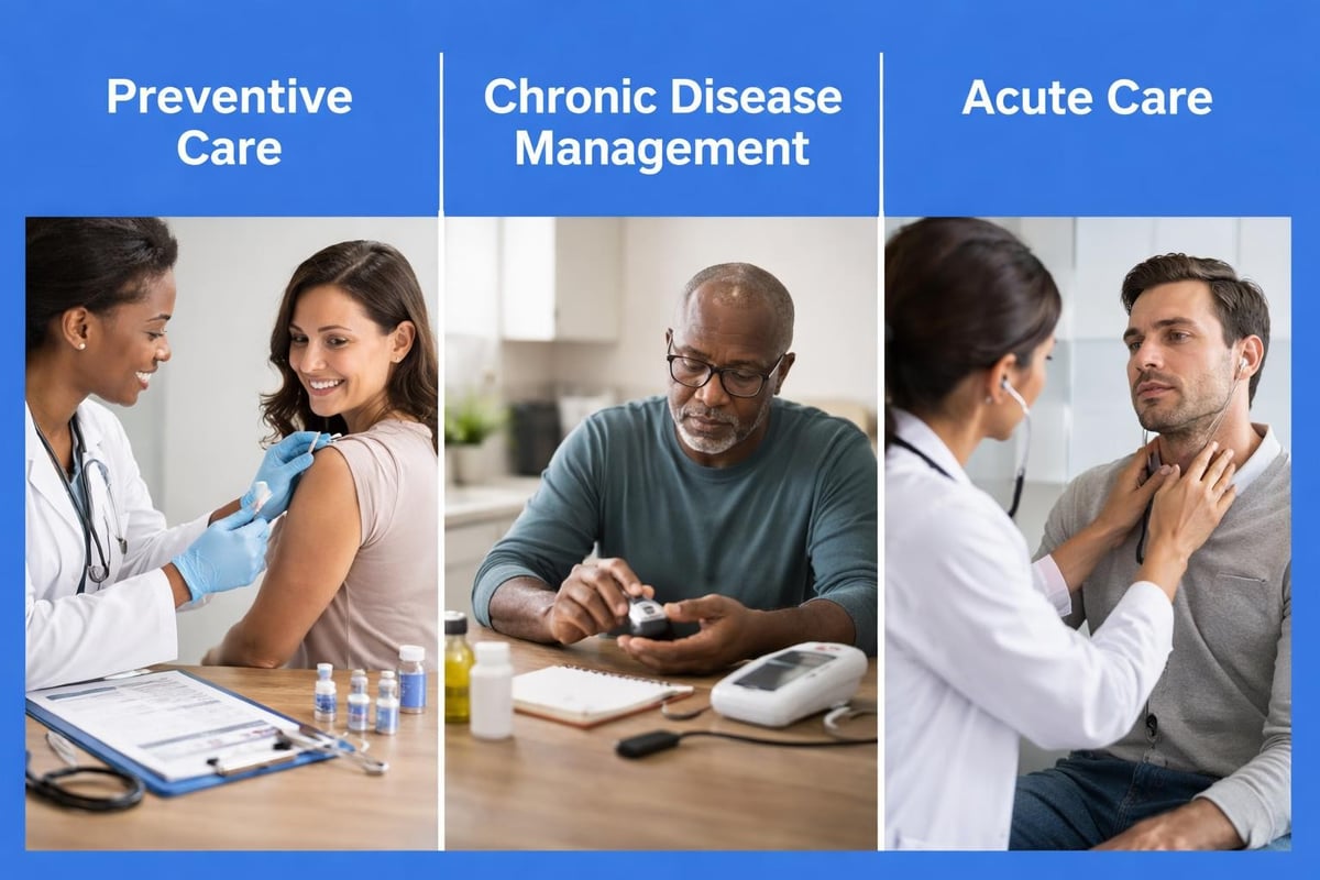 Primary care service categories