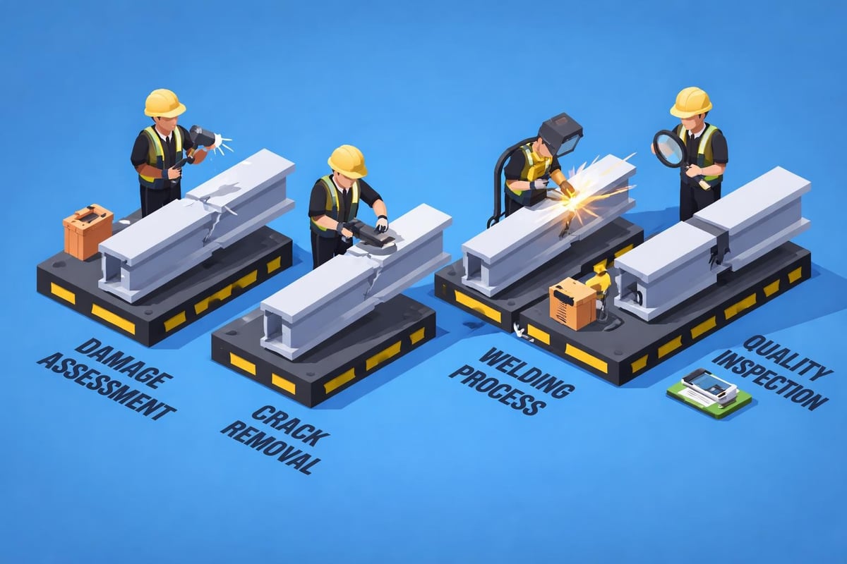 Heavy equipment repair workflow