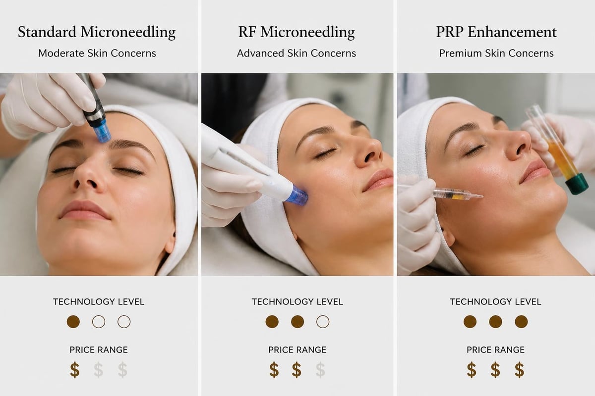 Microneedling treatment types comparison