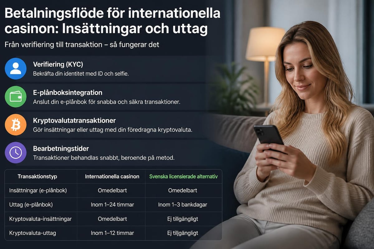 Betalningsflöde casino utan svensk licens