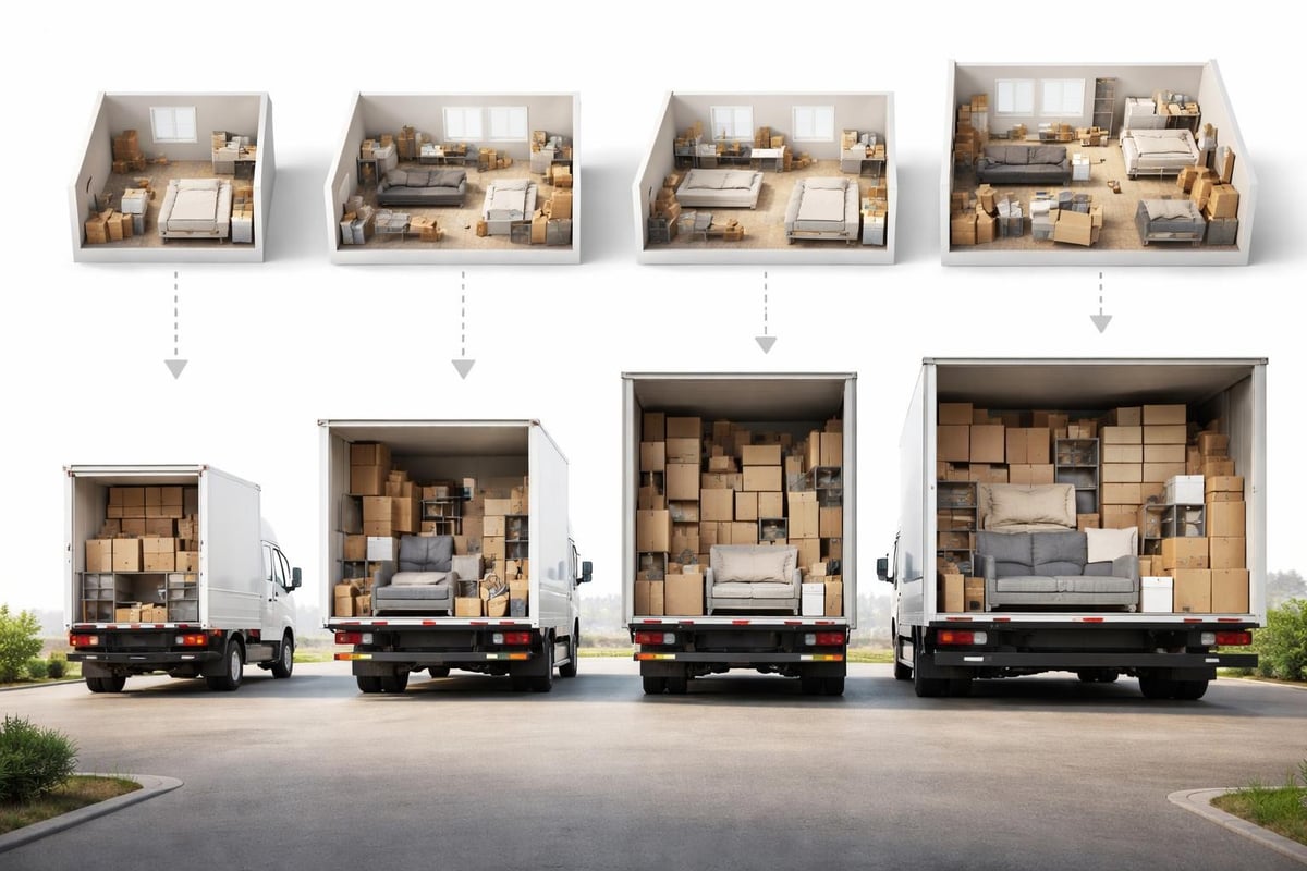 Comparaison volumes camions déménagement