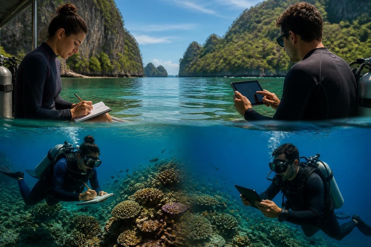 Comparing dive logging methods