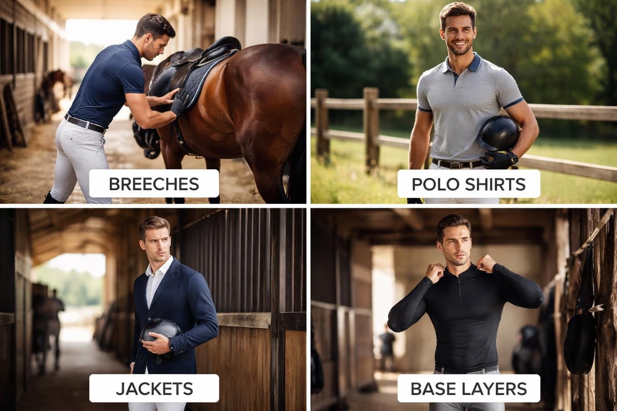 Essential male equestrian clothing pieces