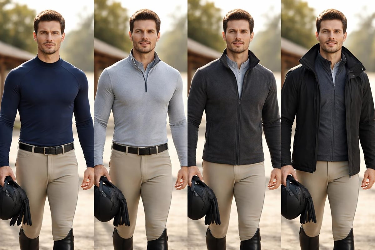 Layering male equestrian clothing