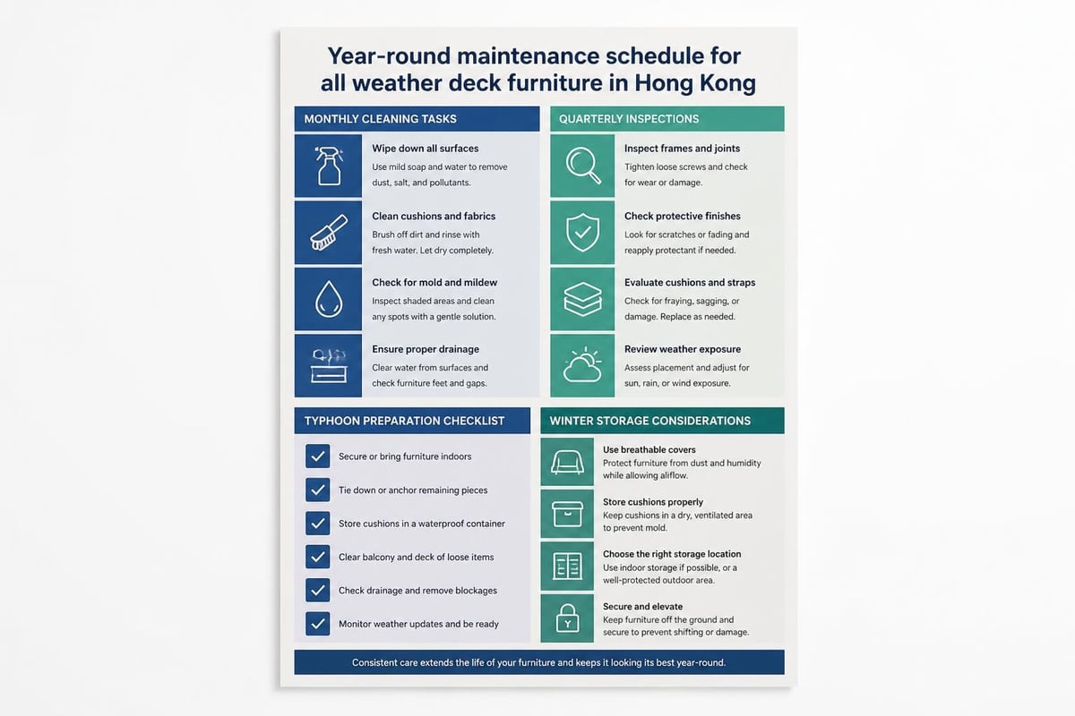 Seasonal maintenance calendar