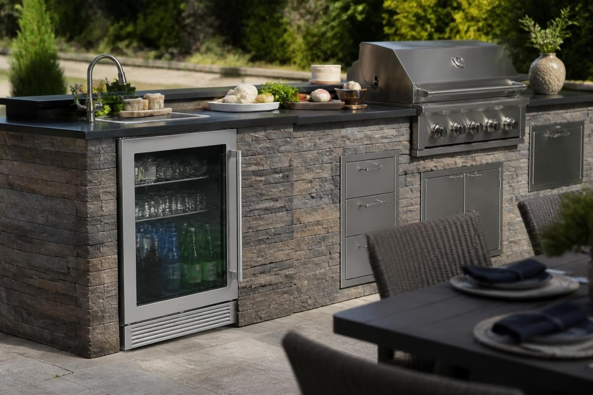 Outdoor kitchen refrigeration design