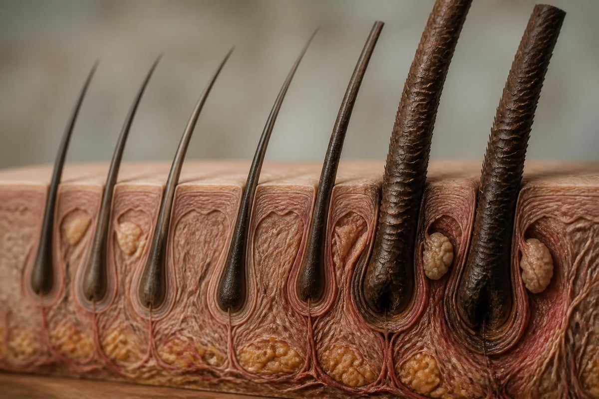 Beard hair structure diagram