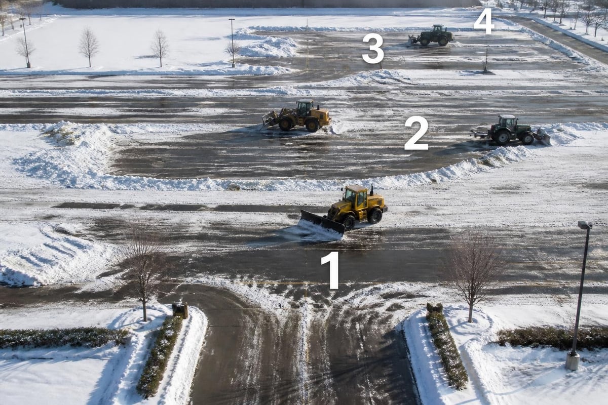 Commercial parking lot zones