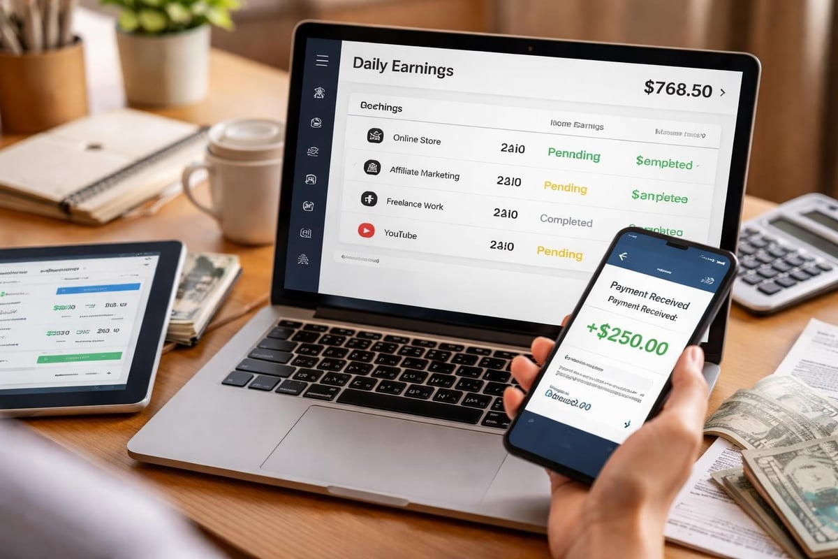 Daily income tracking system