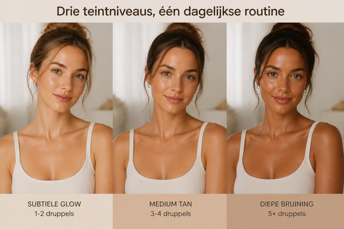 Tanning drops intensiteit niveaus