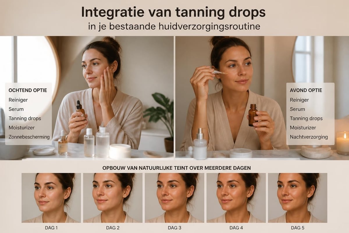 Tanning drops dagelijkse routine
