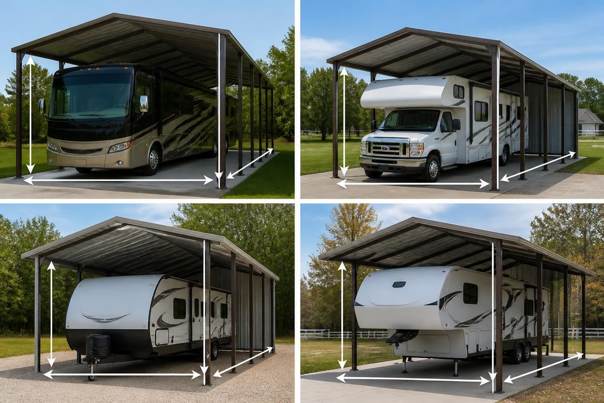 Carport sizing guide for campers