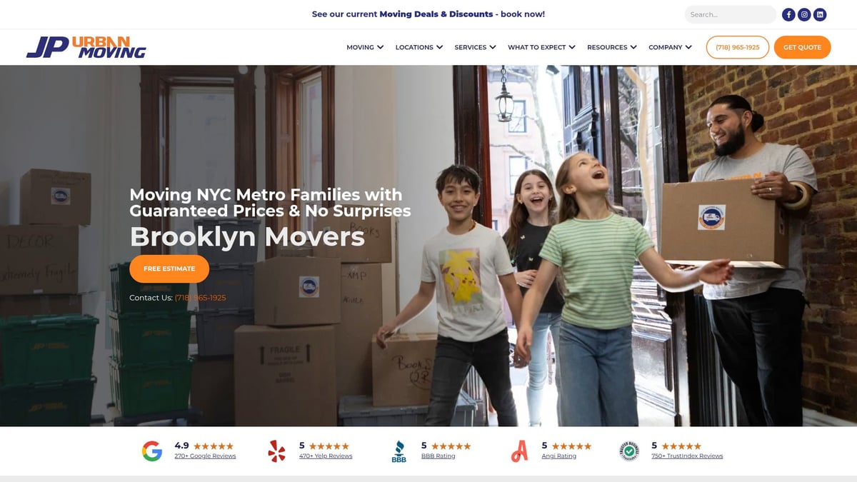 7 Top Brooklyn Movers to Trust in 2026 - JP Urban Moving