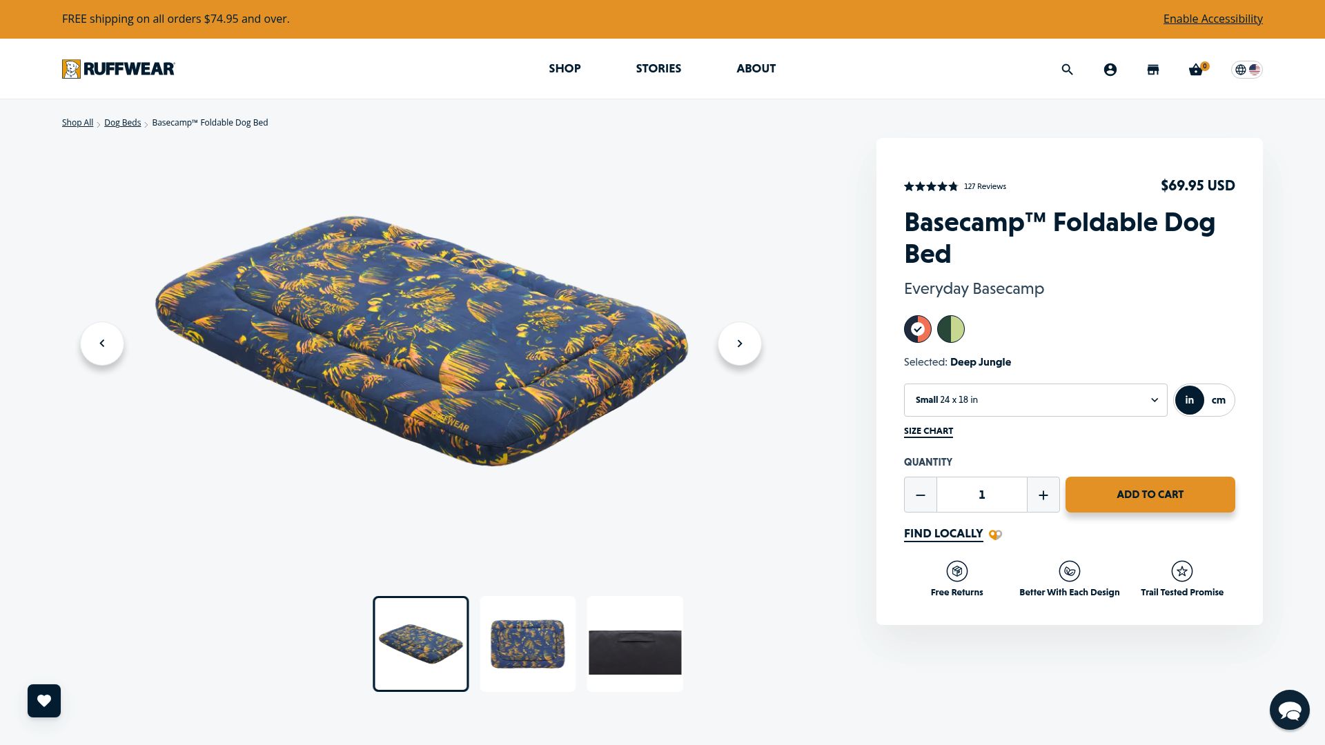 7 Meilleurs Pad For Dog Confortables et Durables 2025 - Basecamp™ Foldable Dog Bed – Ruffwear