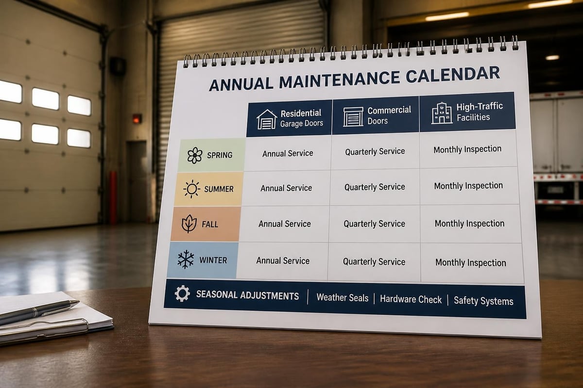 Maintenance schedule comparison