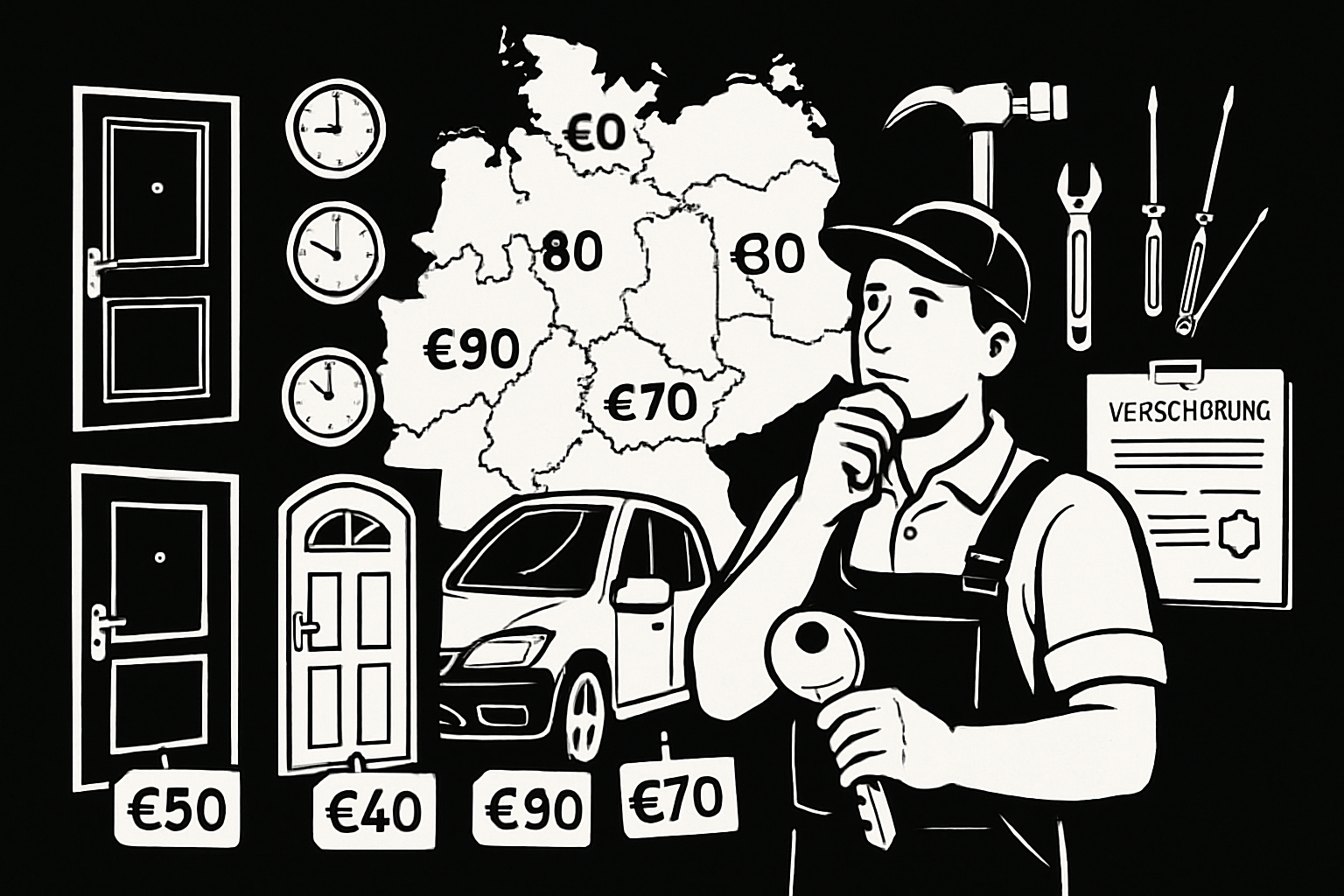 Was beeinflusst die Kosten einer Türöffnung?