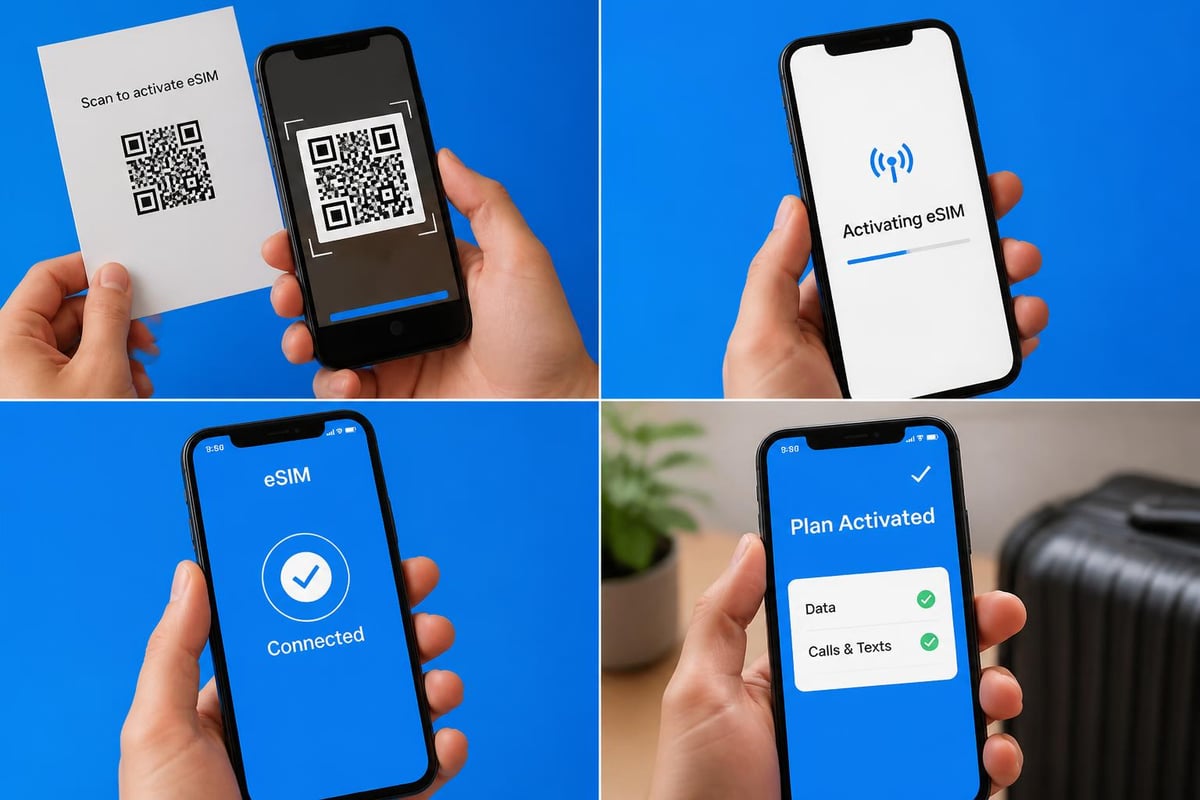 Optus eSIM activation workflow